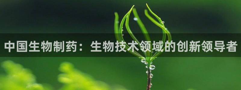 九游老哥俱乐部官网登录：中国生物制药：生物技术领域的创新领导者