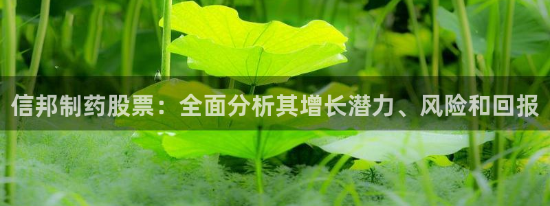 九游会老哥俱乐部：信邦制药股票：全面分析其增长潜力、风险和回报