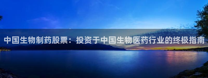九游会老哥：中国生物制药股票：投资于中国生物医药行业的终极指南