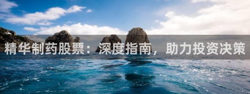 九游会老哥：精华制药股票：深度指南，助力投资决策