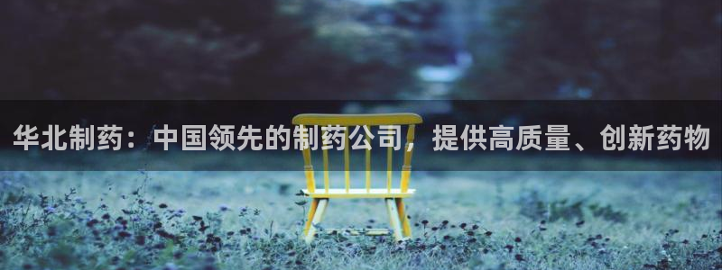 九游会老哥必备的交流社区：华北制药：中国领先的制药公司，提供高质量、创新药物