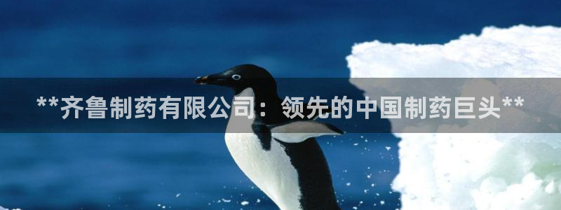 j9九游会老哥俱乐部交流区：**齐鲁制药有限公司：领先的中国制药巨头**