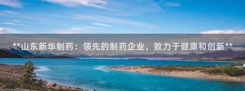 9游会老哥俱乐部：**山东新华制药：领先的制药企业，致力于健康和创新**