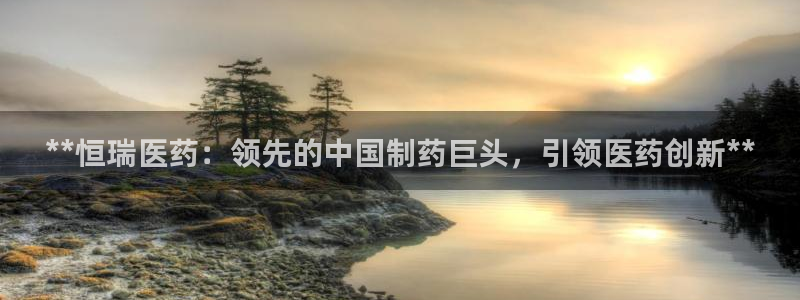 九游会老哥俱乐部官网：**恒瑞医药：领先的中国制药巨头，引领医药创新**