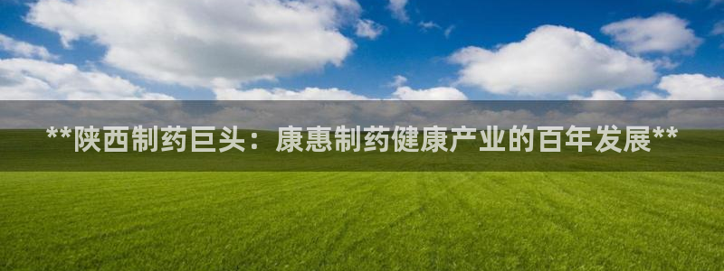 九游会老哥俱乐部官网：**陕西制药巨头：康惠制药健康产业的百年发展**