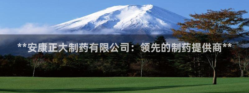 九游会老哥俱乐部论坛版：**安康正大制药有限公司：领先的制药提供商**