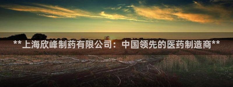 九游会老哥必备的交流社区九：**上海欣峰制药有限公司：中国领先的医药制造商**