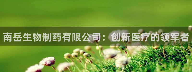 九游老哥俱乐部登录：南岳生物制药有限公司：创新医疗的领军者