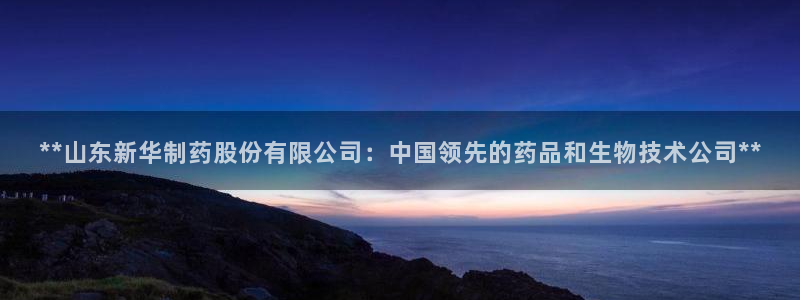 九游会老哥俱乐部官网首页论坛：**山东新华制药股份有限公司：中国领先的药品和生物技术公司**