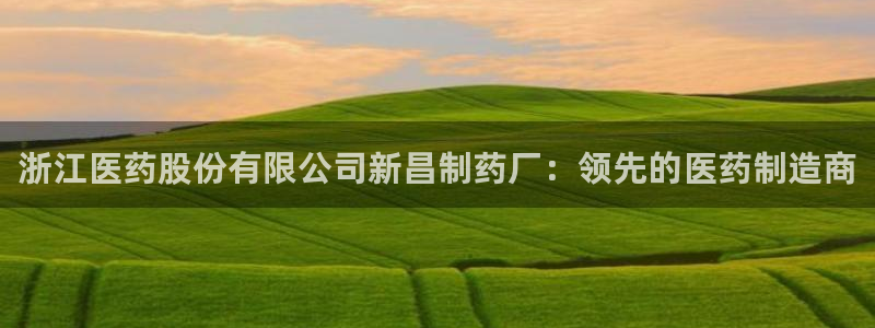 老哥吧九游会下架吗：浙江医药股份有限公司新昌制药厂：领先的医药制造商