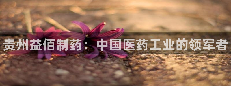 ag九游老哥俱乐部：贵州益佰制药：中国医药工业的领军者