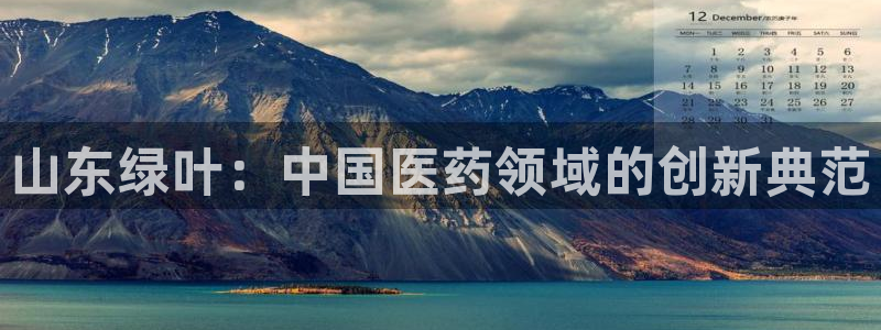 九游会老哥俱乐部：山东绿叶：中国医药领域的创新典范