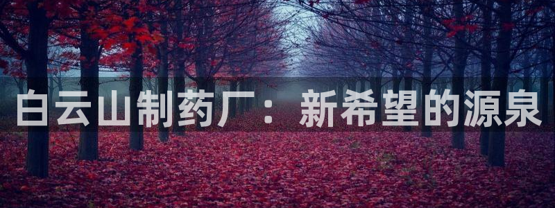 九游会老哥俱乐部官网：白云山制药厂：新希望的源泉
