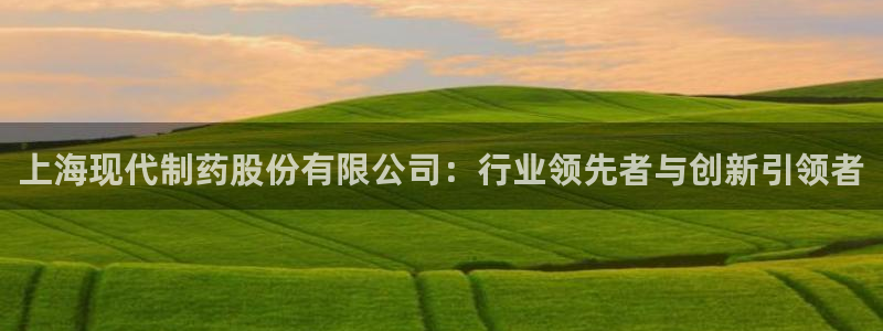 九游会老哥俱乐部必备的交流社区论坛：上海现代制药股份有限公司：行业领先者与创新引领者