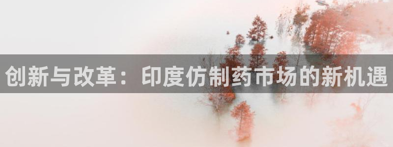 9游会老哥：创新与改革：印度仿制药市场的新机遇