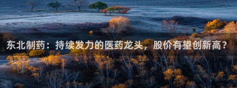 ag九游老哥俱乐部：东北制药：持续发力的医药龙头，股价有望创